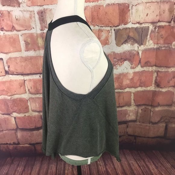Free people twin peaks green grey halter tank S - Picture 6 of 8